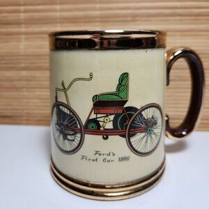 Gibsons Fords First Car 1896 Coffee Mug Stein Made in England Staffordshire